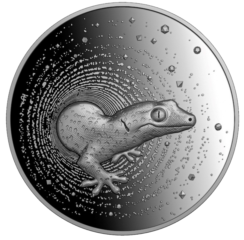 Kamerun 2000 FCFA Gecko 2023 2 Oz Ag.999