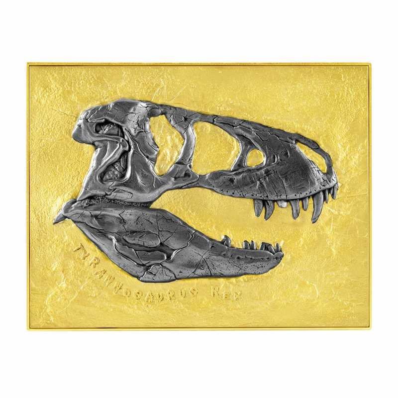 Czad 5000 FCFA Tyrannosaurus Rex Fossil 1 oz Ag999 2023