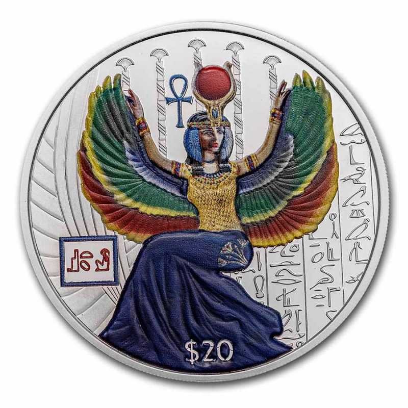 Sierra Leone 20$ Egyptian Gods Isis Ag999 2 Oz 2023