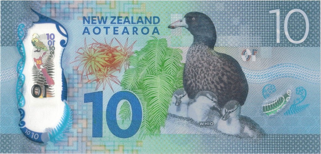 Nowa Zelandia 10 $ Whio 2015 P-192a