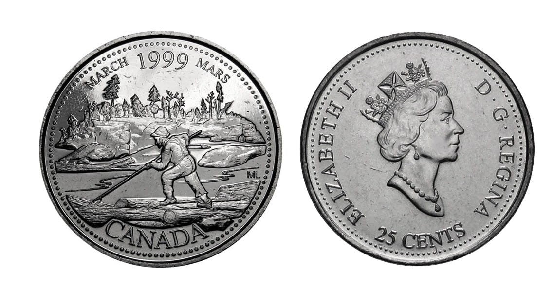 Kanada 25 c Millennium March 1999