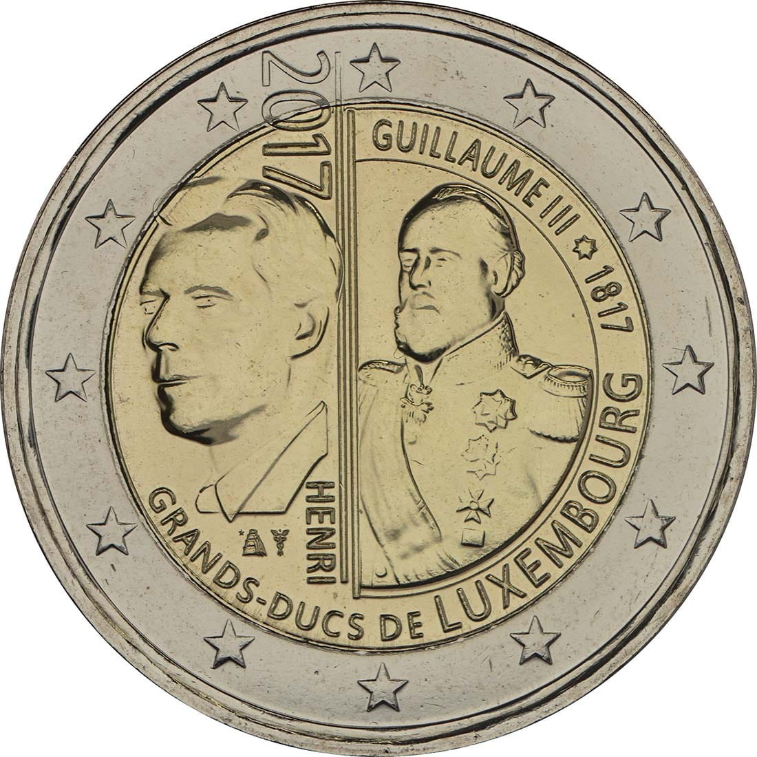 2 euro Luksemburg Guillaume III 2017