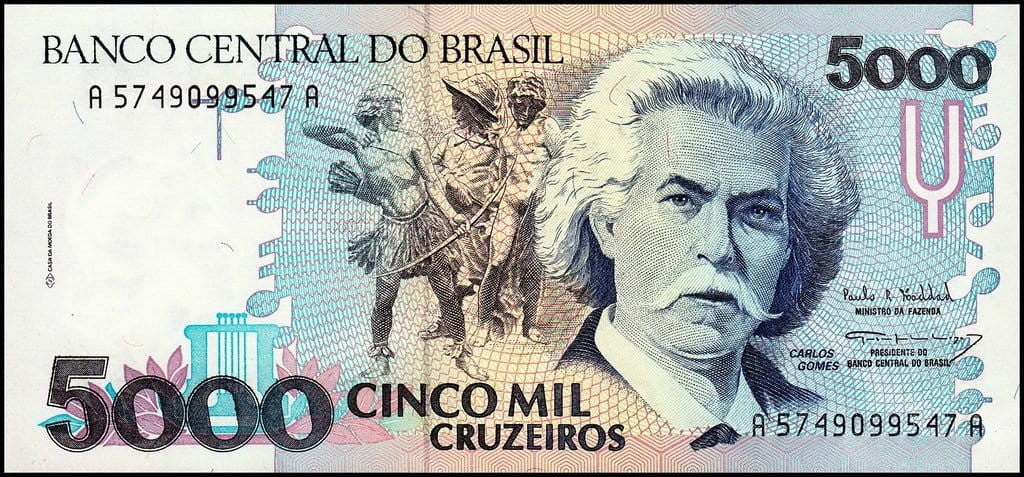 Brazylia 5000 cruzeiros C. Gomes 1993 P-232c