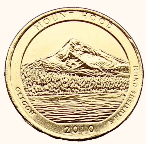 USA 25 c Park Narodowy Mount Hood nr 5 2010 24K Au