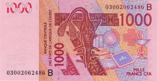 Benin - Afryka zachodnia 1000 fr Wielbłądy 2003