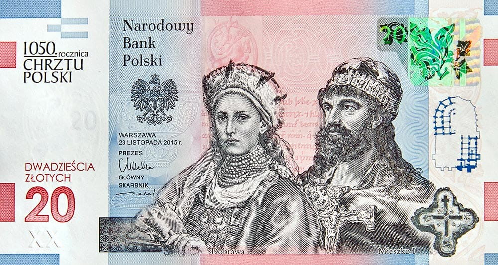 20 zł 1050. rocznica Chrztu Polski 2016
