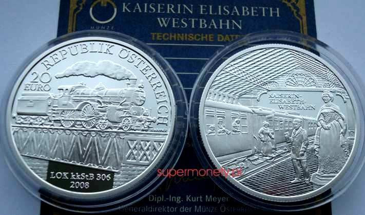 20 € Austria Kolej Cesarzowej Elżbiety 2008