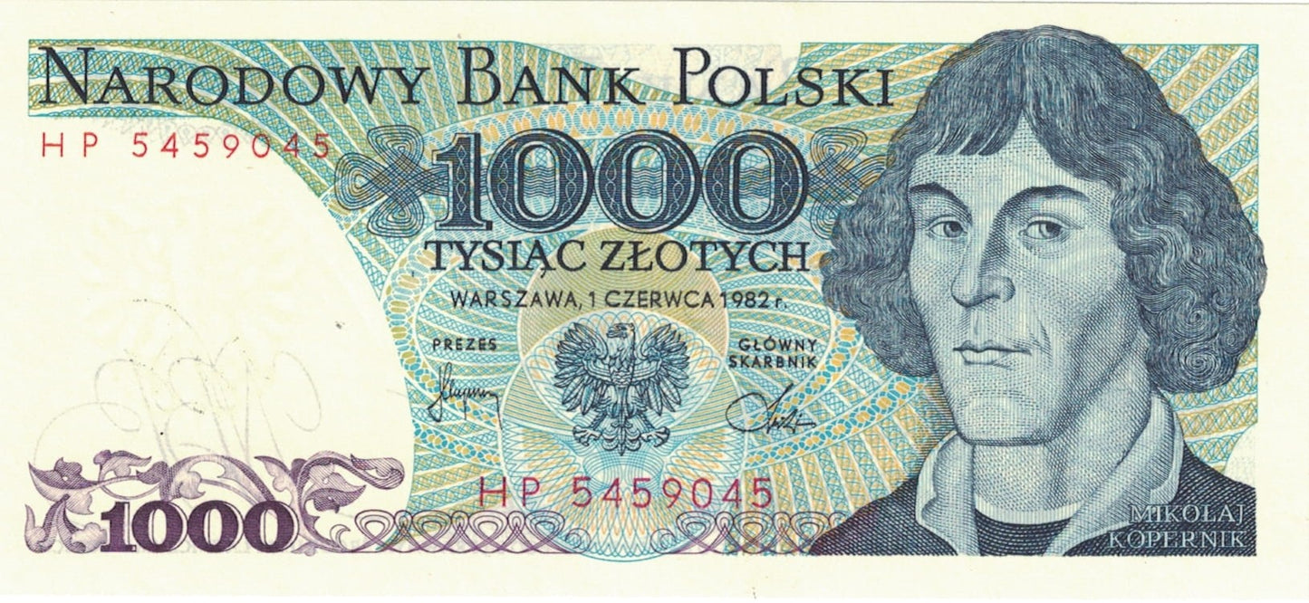 PRL 1000 zł Mikołaj Kopernik 1982 P-146c seria HP