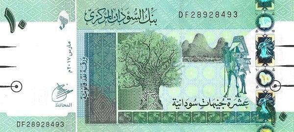 Sudan 10 funtów Wielbłąd 2017 P-73c