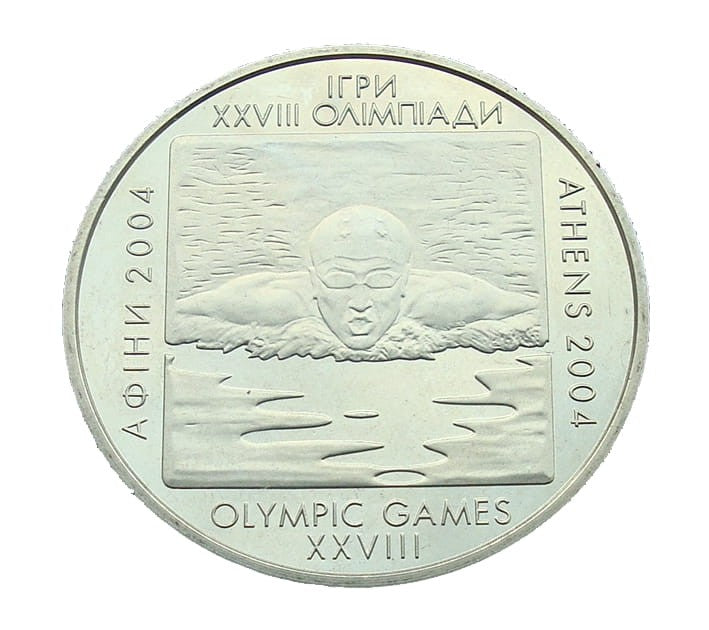 Ukraina 2 UAH Pływanie Olimpiada Ateny 2002