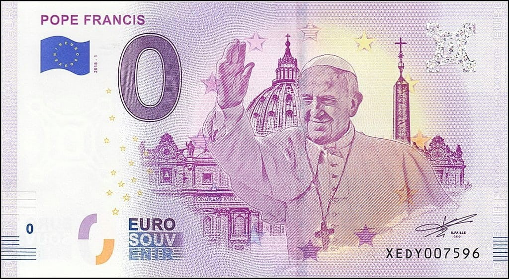 0 euro Pope Francis 2018.1