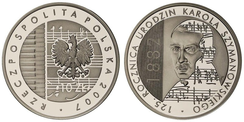 10 zł Karol Szymanowski 2007