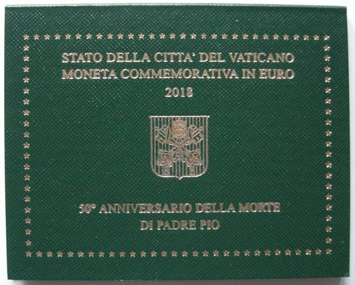 2 euro Watykan Ojciec Pio 2018