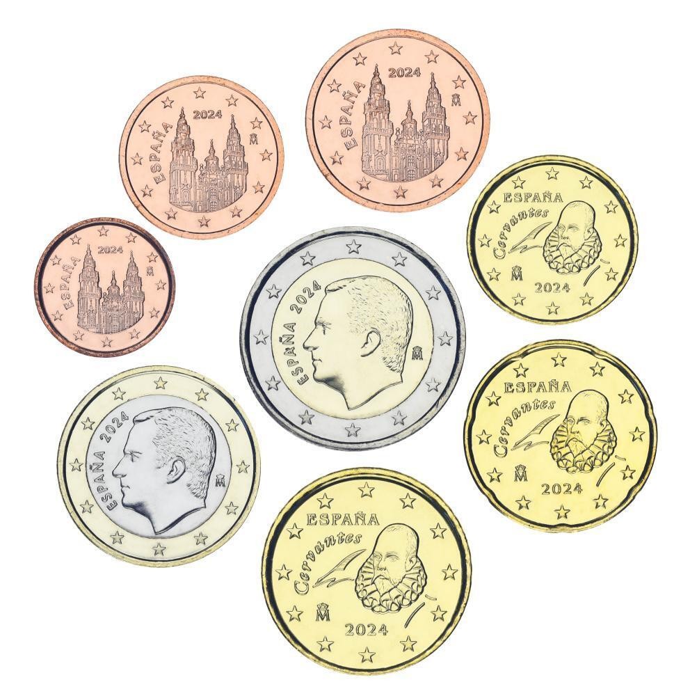 Euro set Hiszpania zestaw menniczy x 8 2024