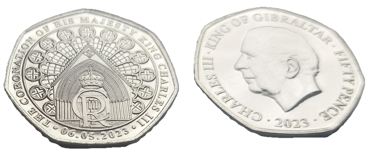 Gibraltar 50 p Koronacja Karola III 2023