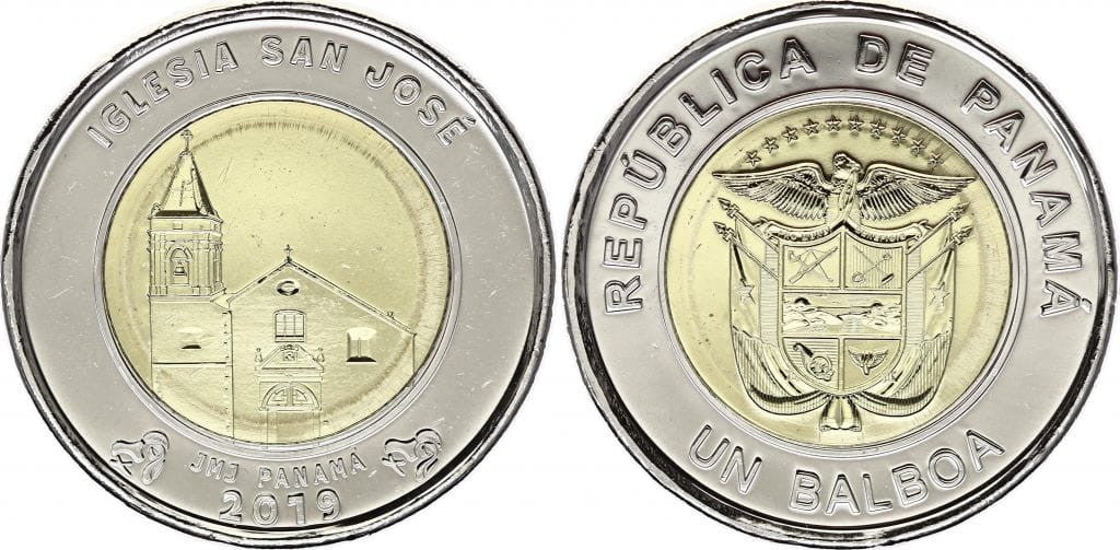 Panama 1 balboa Kościół San Jose 2019 nr4