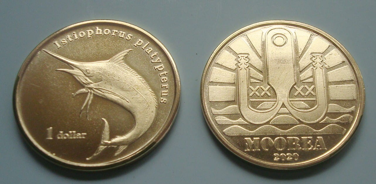 Polinezja francuska 1 $ Żaglica 2020