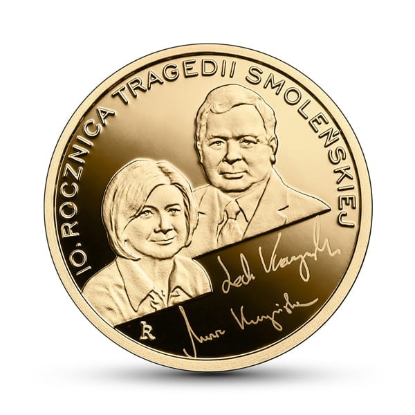 100 zł 10. rocznica tragedii smoleńskiej 2020