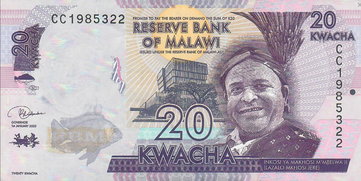 Malawi 20 MK Szkoła 2020 P-63f