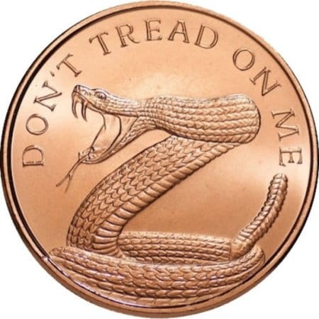 USA Don’t Tread On Me Snake 1 oz Cu.999 2025