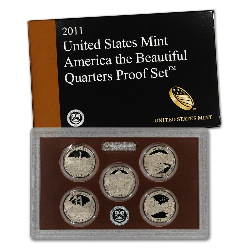 USA Proof set 5 x 25c Parki Narodowe 2011 "S" nr2