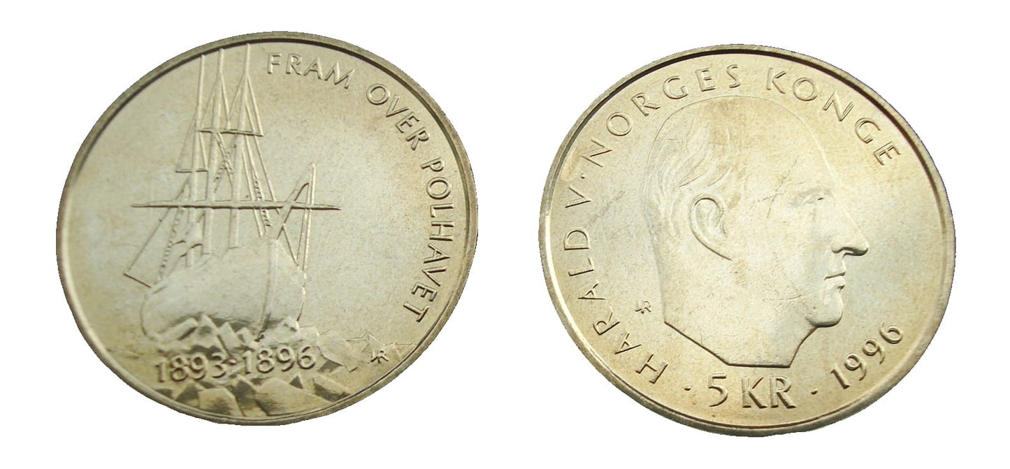 Norwegia 5 koron Powrót z Arktyki 1996