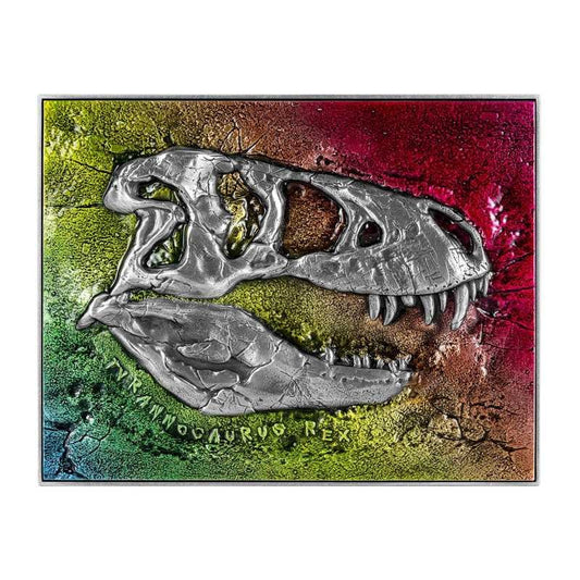 Czad 5000 FCFA Tyrannosaurus Rex Fossil  1 oz Cu999 2023