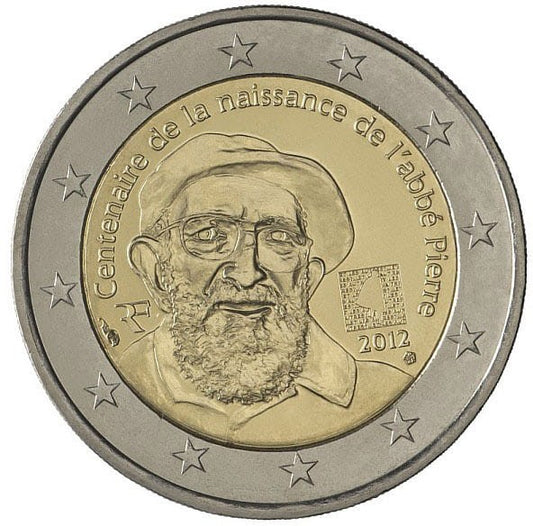 2 euro FRANCJA Abbe Pierre 2012