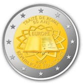 2 euro Francja Traktaty Rzymskie 2007