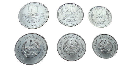 Zestaw menniczy Laos x 3 1980