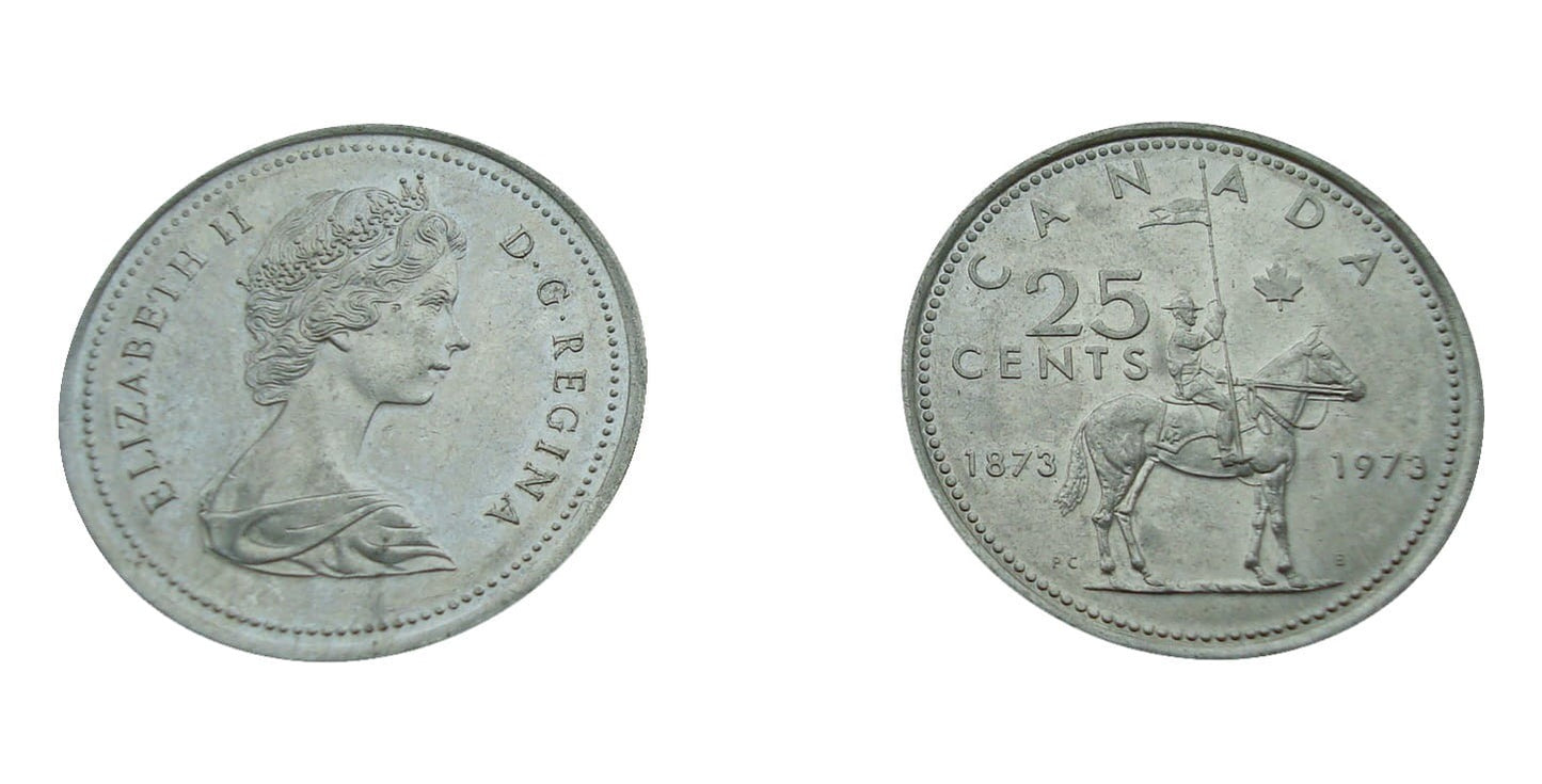 Kanada 25 c Policja konna 1973