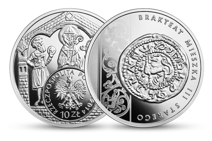 10 zł Historia Monety Polskiej – brakteat Mieszka III 2014