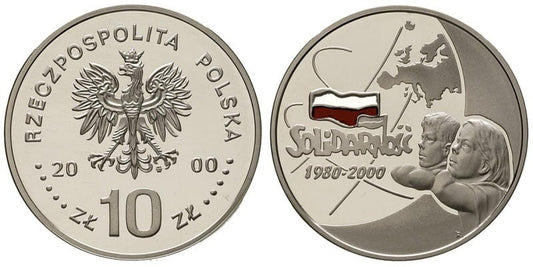 10 zł 20-lecie Solidarności 2000