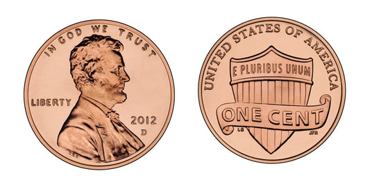 USA 1 cent E Pluribus Unum 2012 P lub D