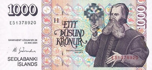Islandia 1000 koron Brynjolfur Sveinsson 2009 P-59
