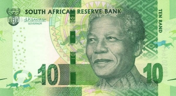 RPA 10 Rand Nelson Mandela/ Nosorożec 2015 P-138b
