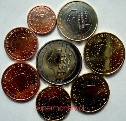 Euro set Holandia x8 zestaw menniczy mix