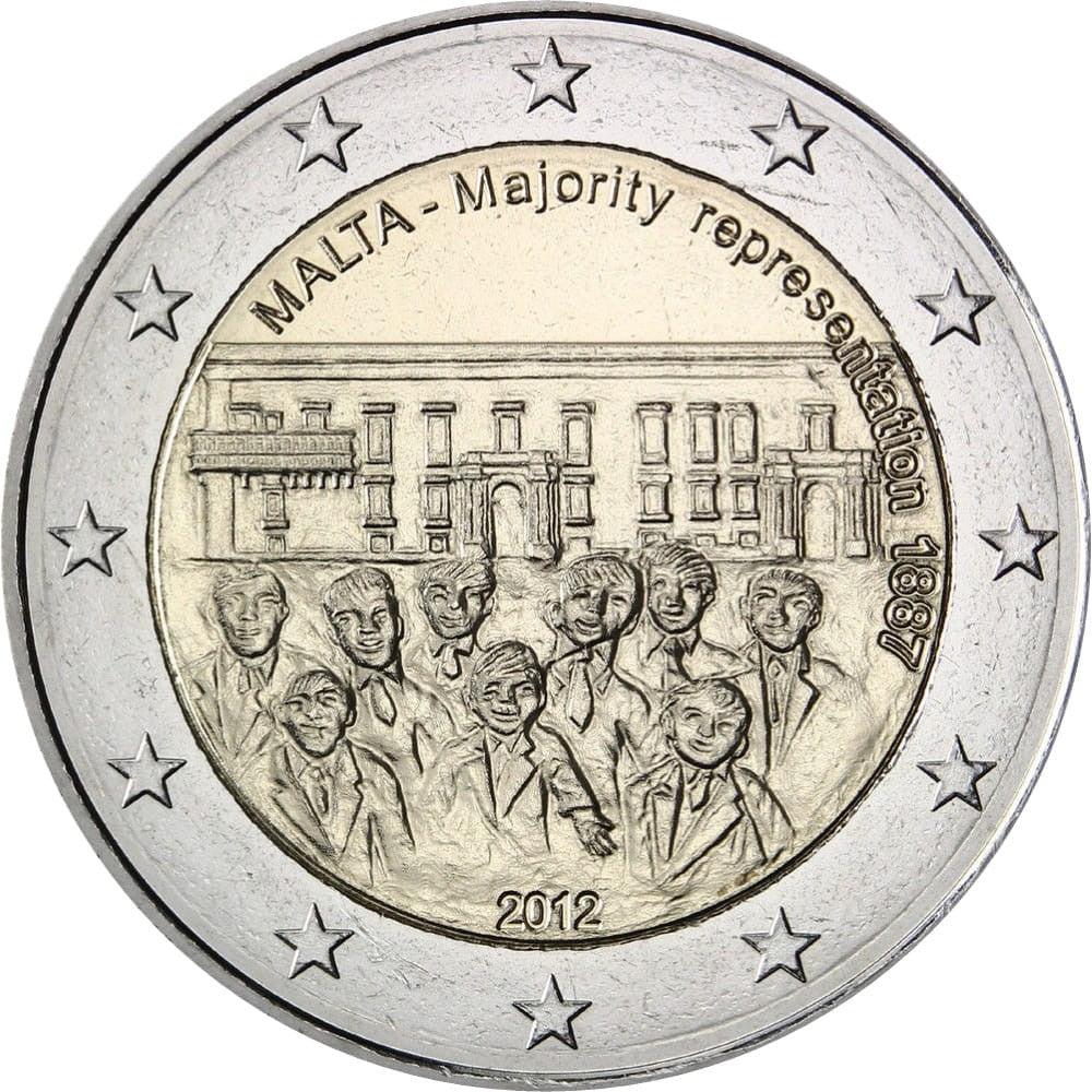 2 euro  Malta Reprezentacja większości 2012