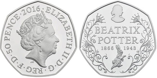 Wielka Brytania 50 pensów Beatrix Potter 2016