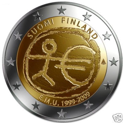 2 euro Finlandia 10 lat strefy euro 2009