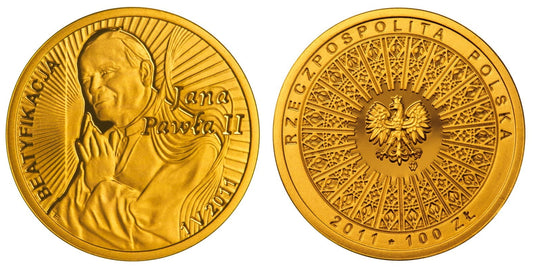 100 zł Beatyfikacja Jana Pawła II – 1 V 2011