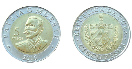 Kuba 5 peso Antonio Maceo 2016
