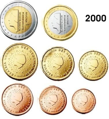 Euro set HOLANDIA x 8 zestaw menniczy 2000