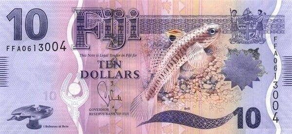 Fidżi 10 $ Ryba 2012 P-116