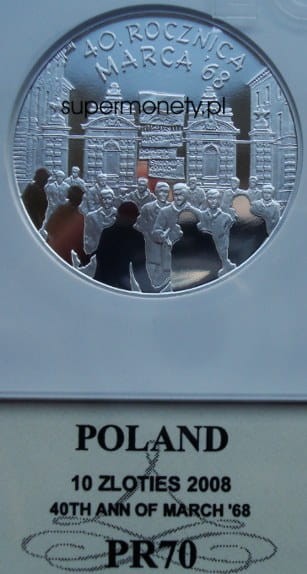 10 zł Marzec`68 2008 PR70