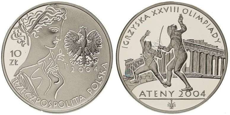 10 zł Ateny 2004