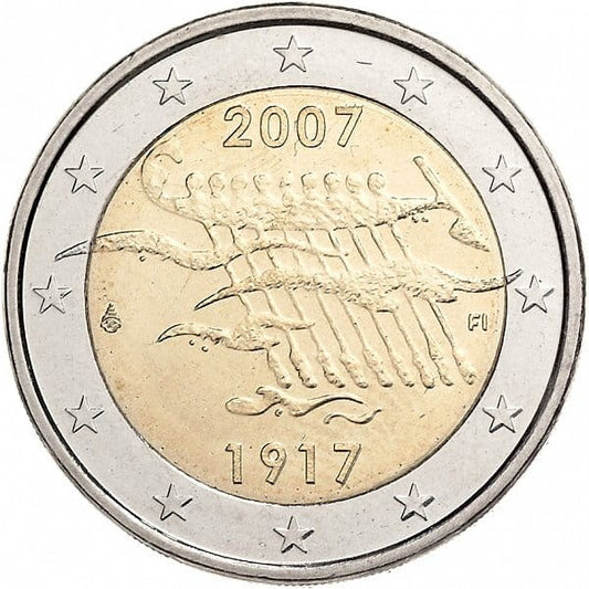2 euro Finlandia 90. rocznica niepodległości 2007