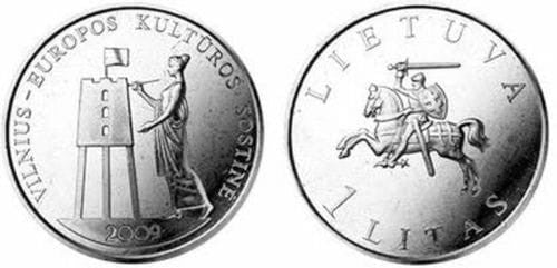Litwa 1 lit Wilno Europejska Stolica Kultury 2009