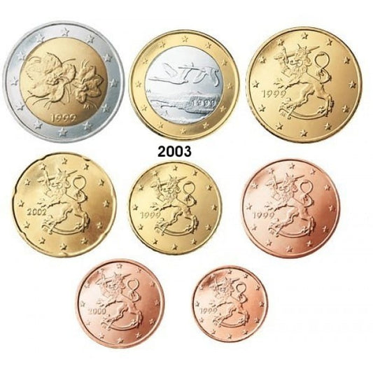 Euro set Finlandia zestaw menniczy x 8 2003