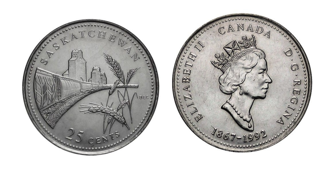 Kanada 25 c Saskatchewan 1992